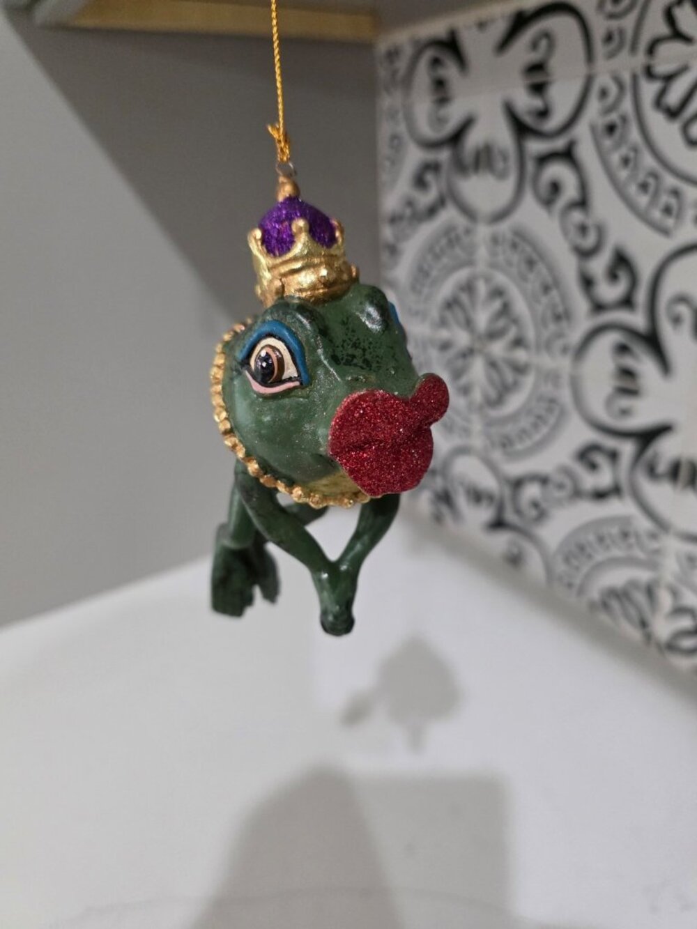 Kathrine Collections Whimsical Prince Frog Hanging Christmas Ornament Holiday